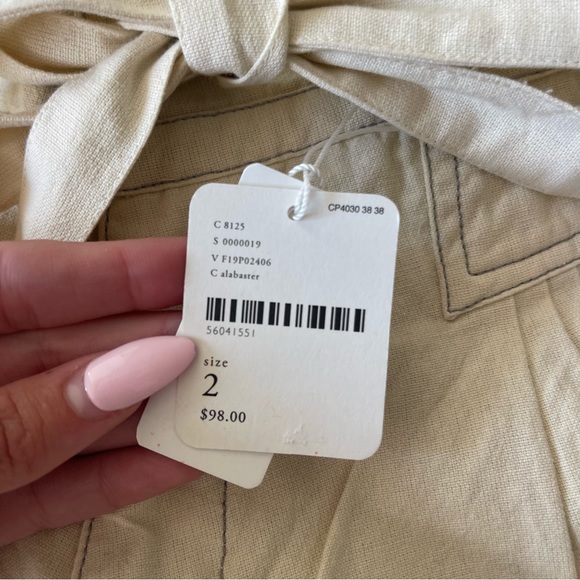 Free People NWT High-Waisted Cargo Tie Shorts - Picture 4 of 7